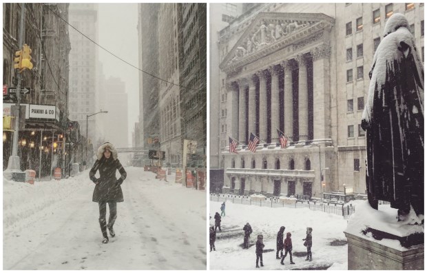 美猴王嬉遊曼哈頓 大雪紛飛那一天的紐約金融區