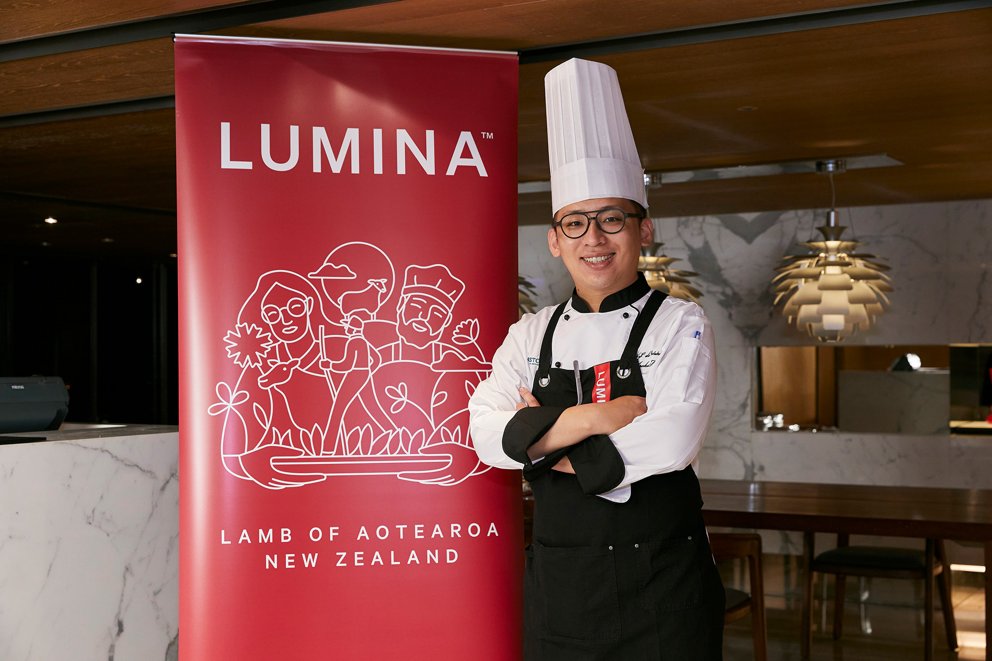 LUMINA CHALLENGE 料理競賽決賽開跑，由主廚蔡鎮帶來絕富創意的和羊佳餚。（圖片來源／聯馥食品）