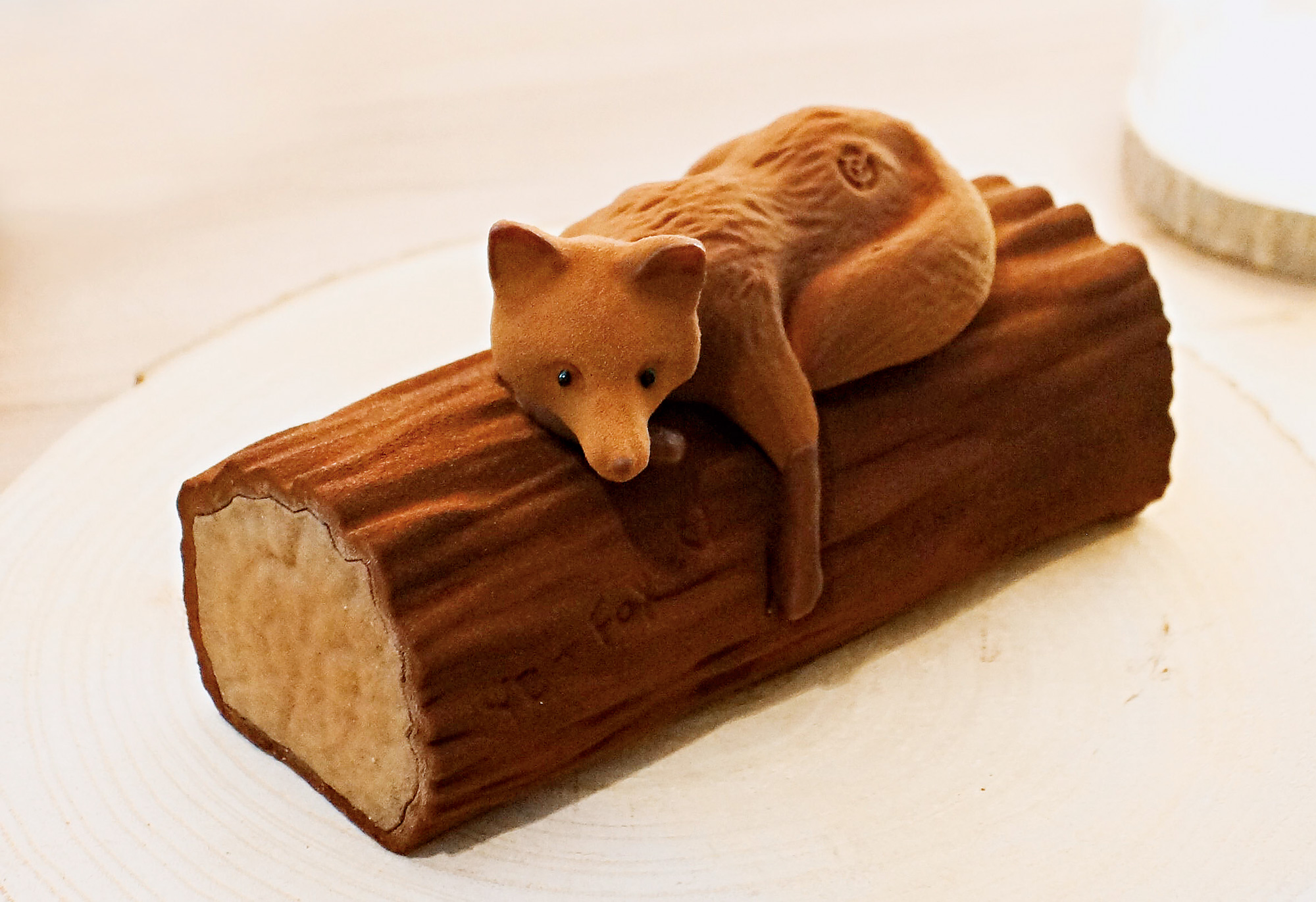 不是少女看了也會尖叫的狐狸木柴蛋糕，運用了最新的3D列印技術。（攝影／陳穎（Ying C.））