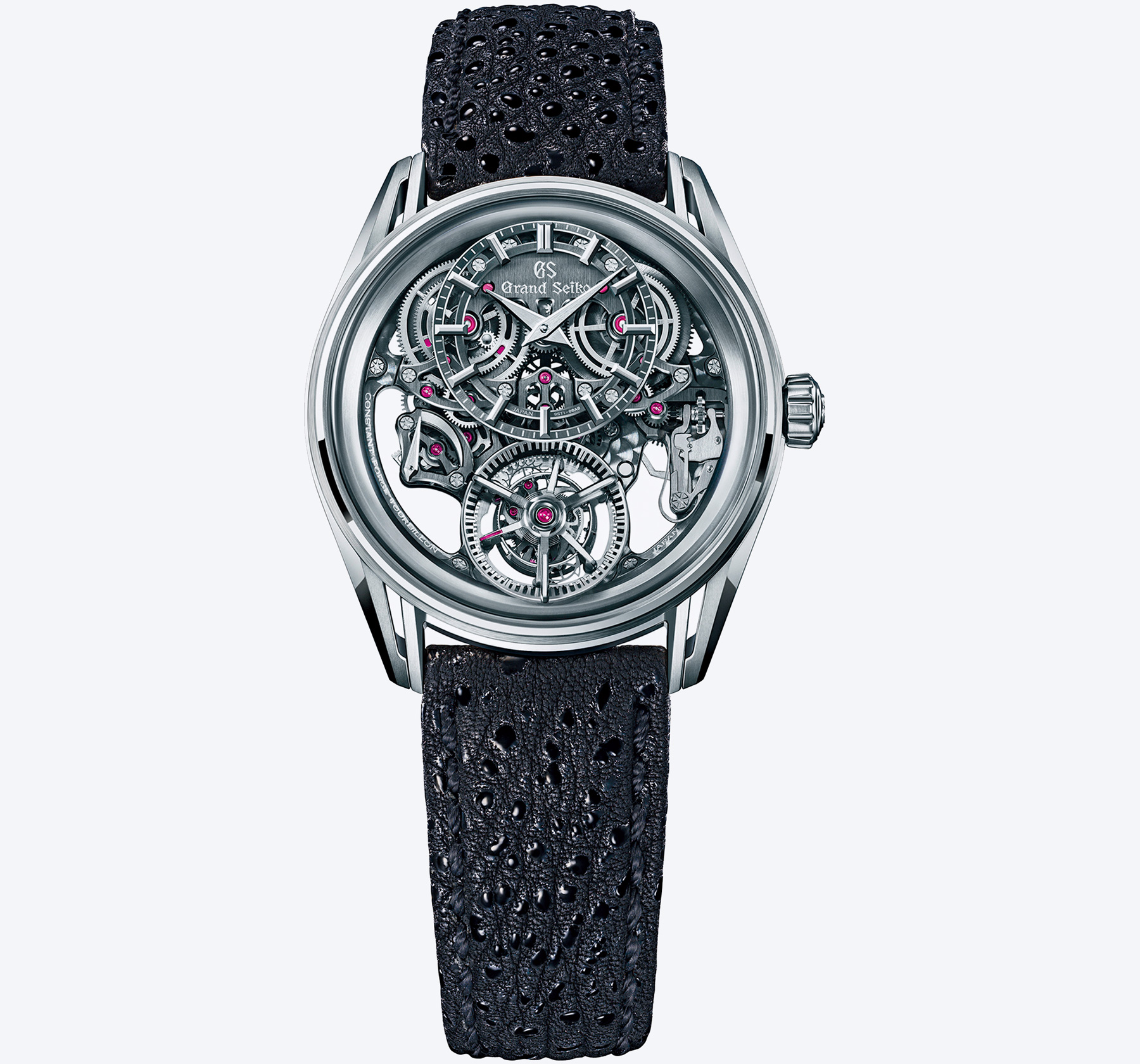 將陀飛輪與恆定動力裝置設計於同軸之上的Grand Seiko KODO恆定動力陀飛輪腕錶。（圖片來源／曾士昕）