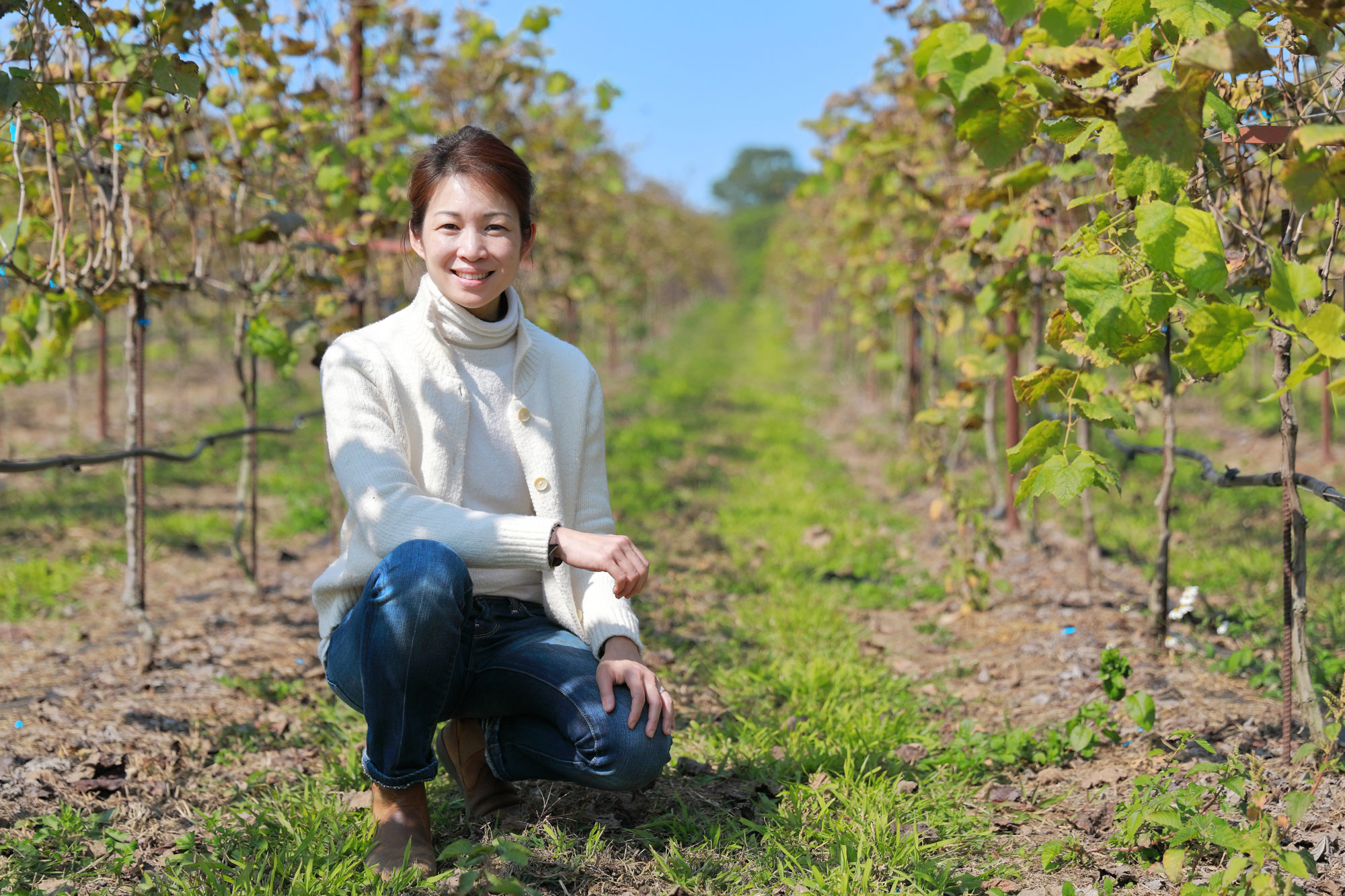 楊仁亞相信這座南投埔里的葡萄園，百年後會成為台灣葡萄酒莊的示範點。（攝影／游家桓）