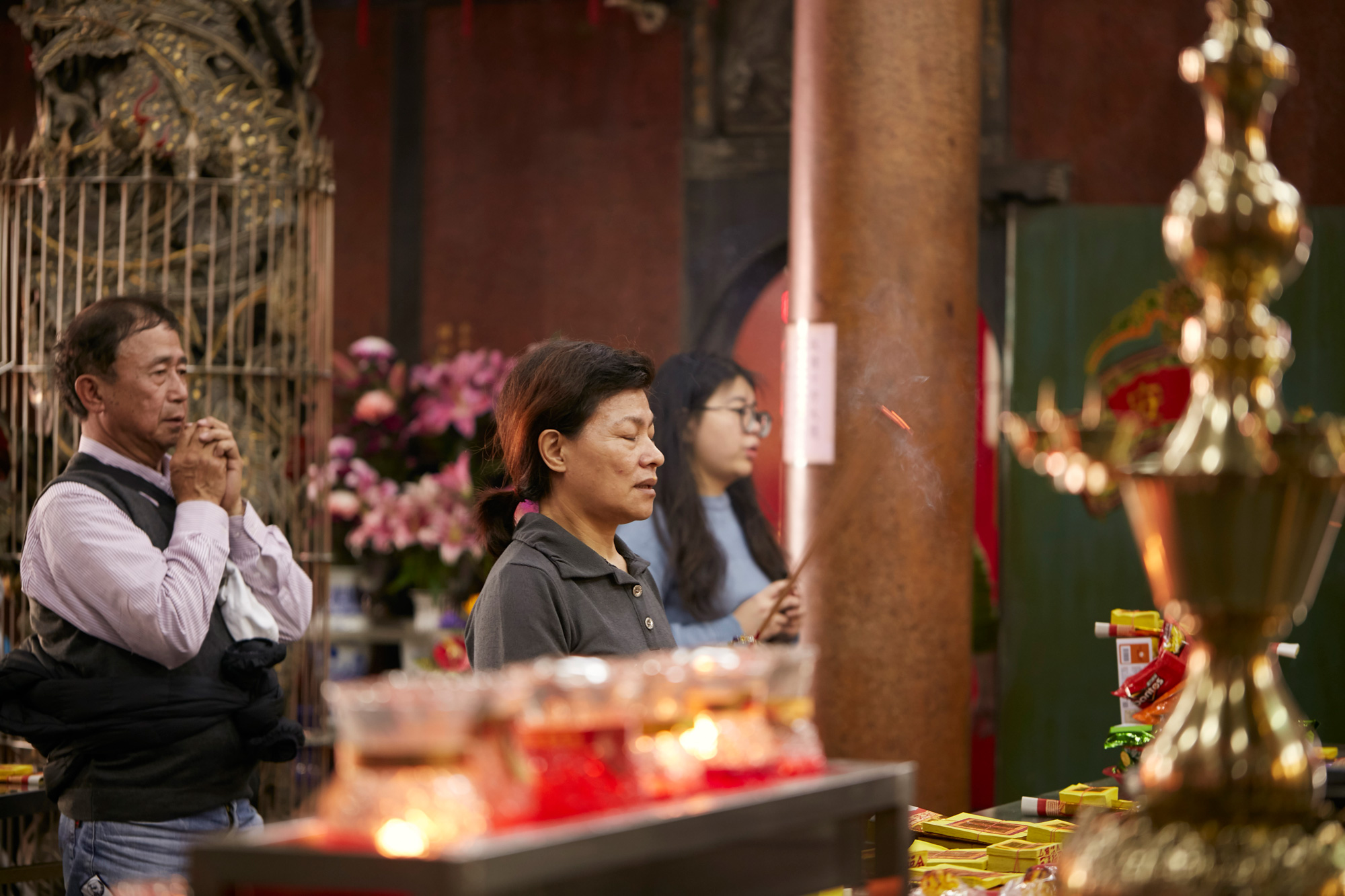 「板橋媽祖廟」慈惠宮香火鼎盛，是板橋區民眾的信仰中心。（攝影／石吉弘）
