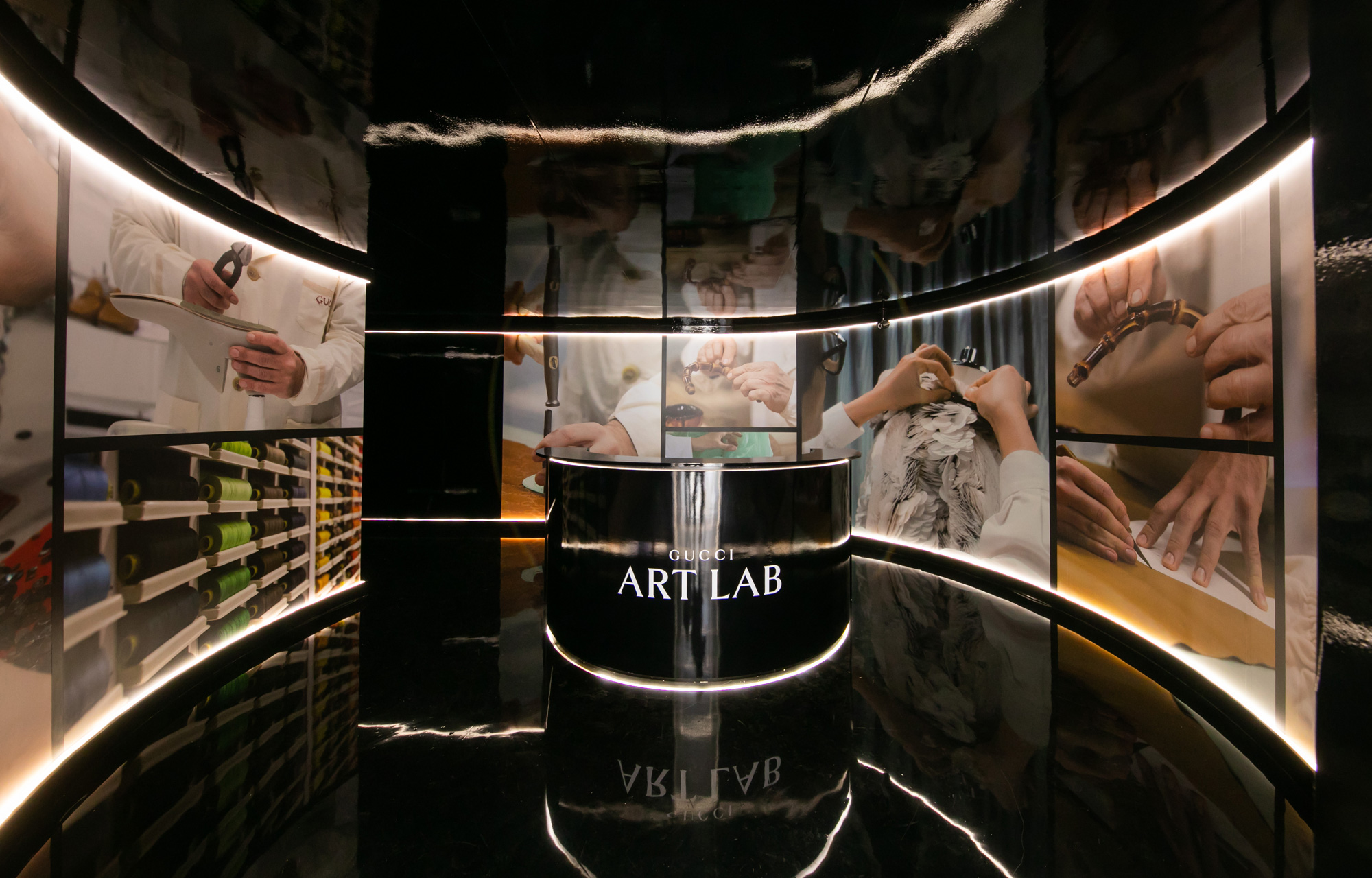 Gucci為貴賓打造專屬訂製空間「Gucci Art Lab藝術實驗工坊」，52套名貴訂製禮服首度亮相。（圖片來源／Gucci）