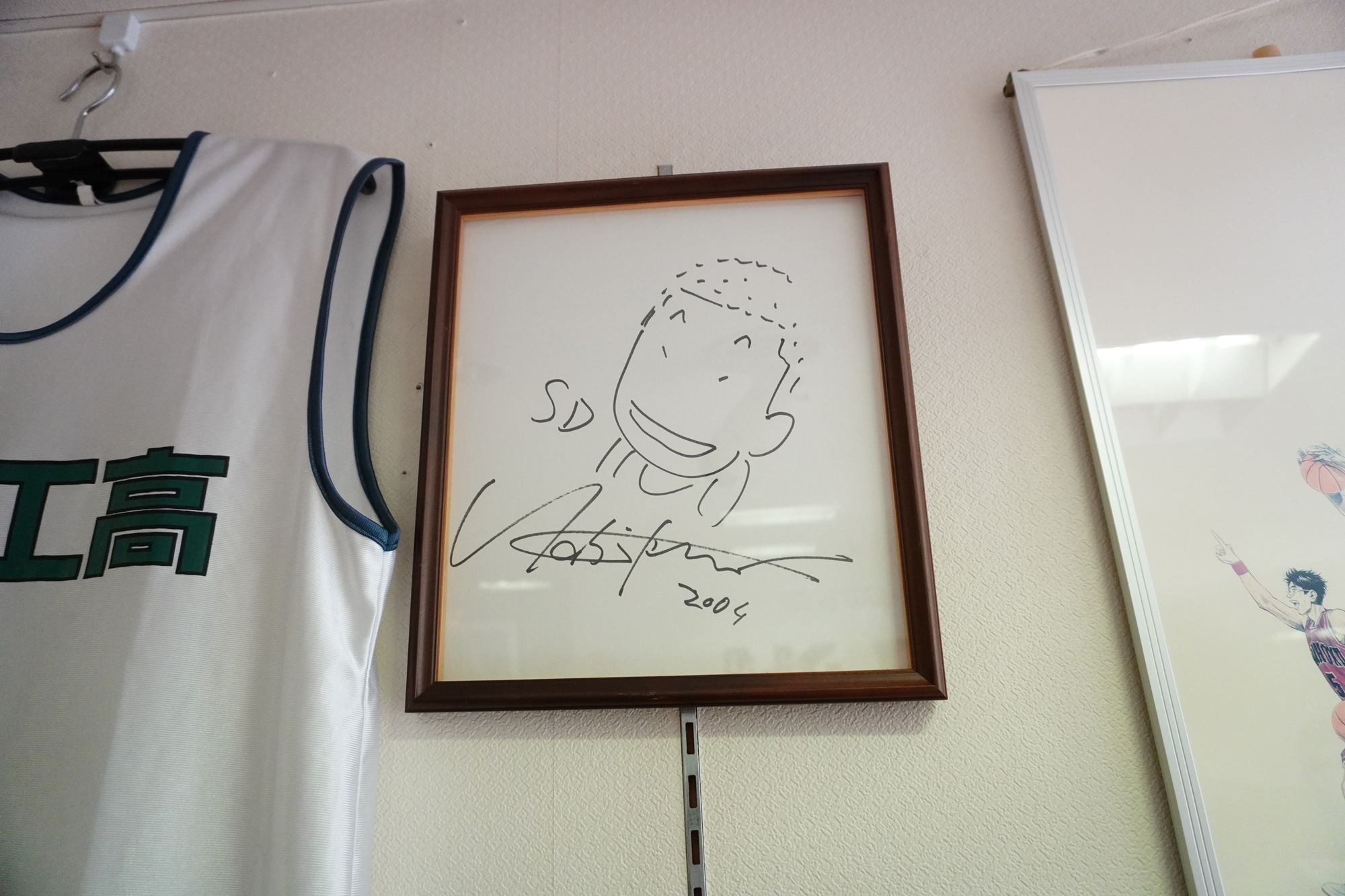 秋田能代的籃球博物館，陳列著井上雄彥手繪簽名板。（圖片來源／秋田白神觀光）