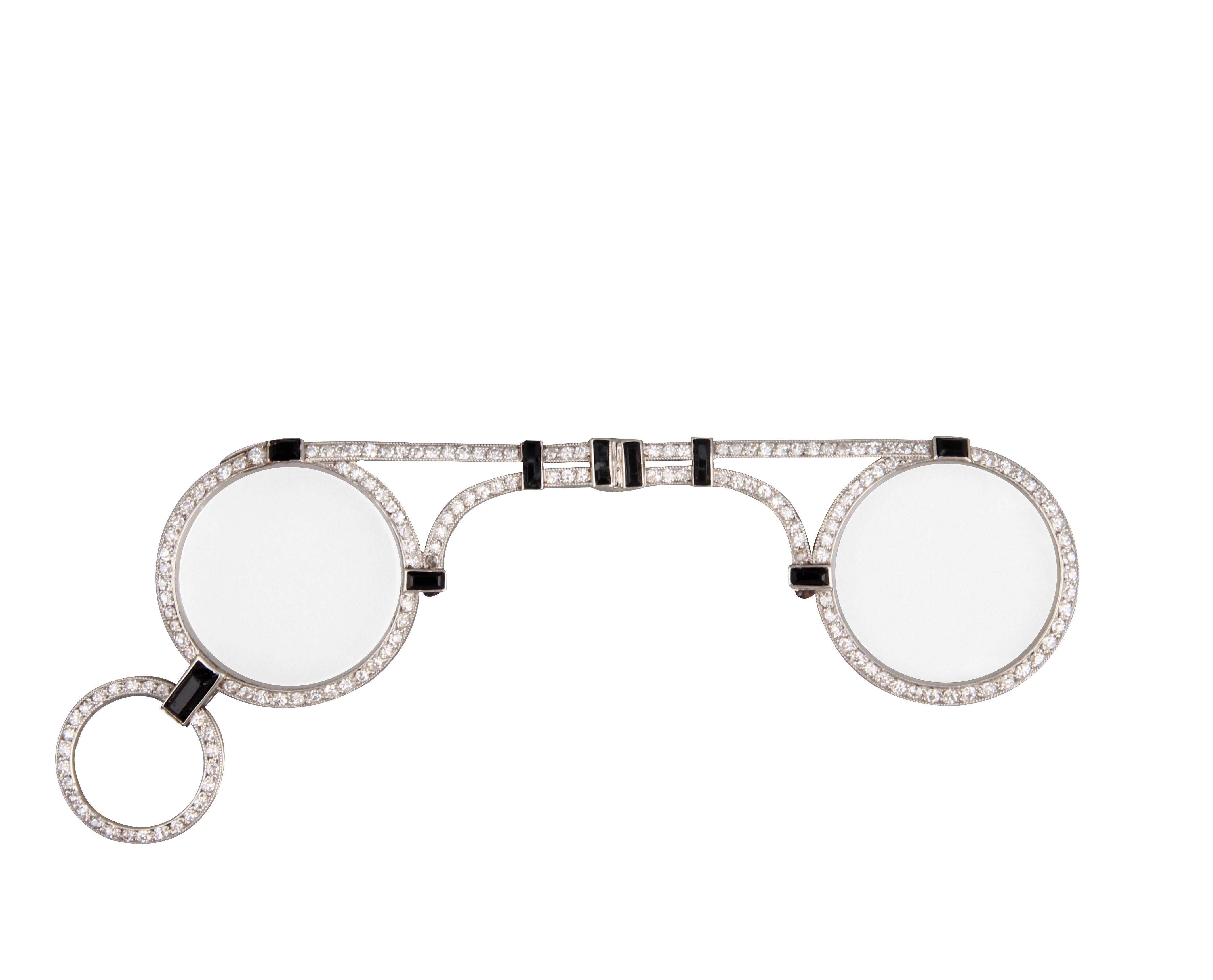 裝飾藝術時期Cartier手持眼鏡。（圖片來源／金可古董眼鏡典藏館）