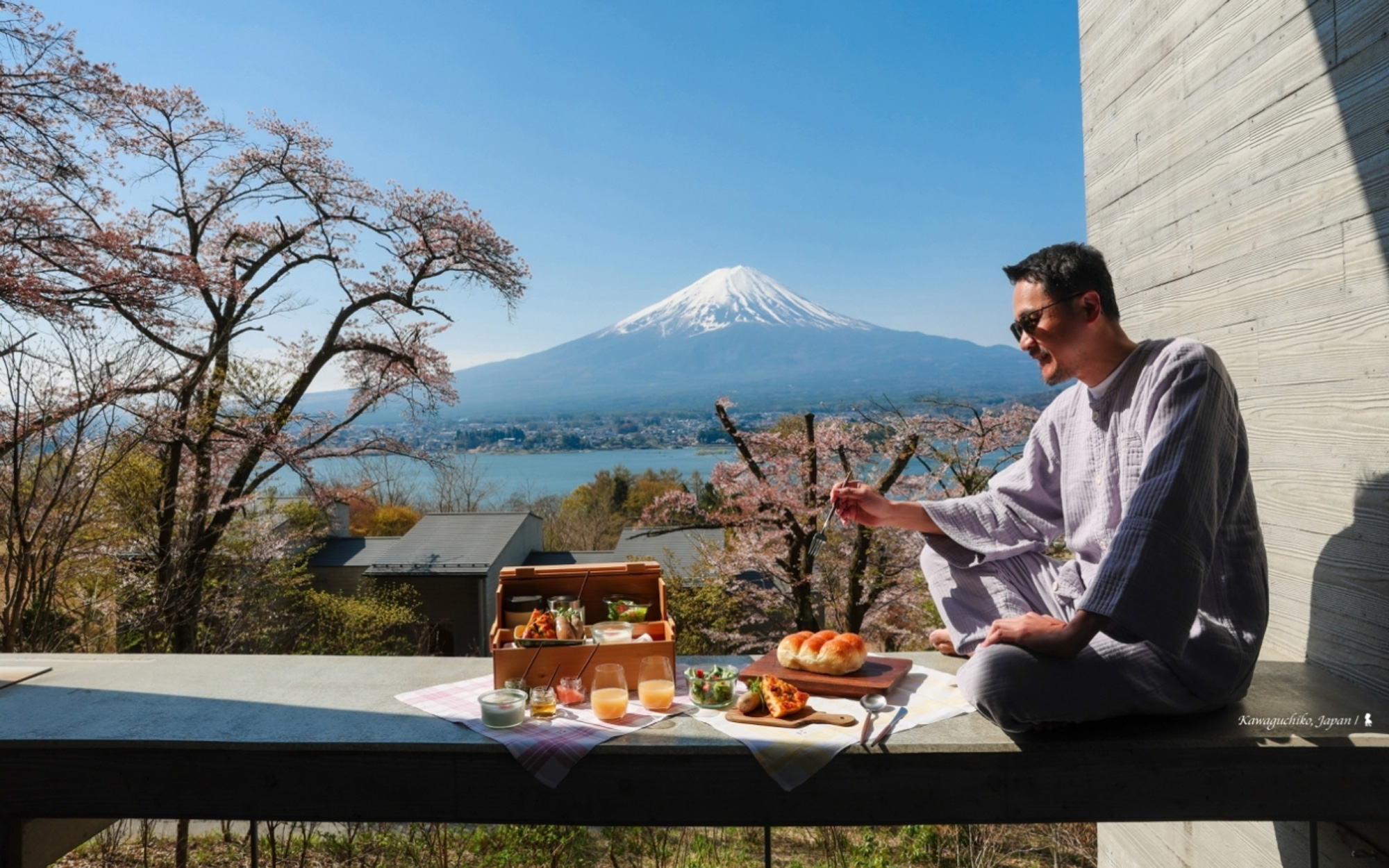  用富士山搭配早餐，是獨一無二的體驗。（攝影／陳耀恩）