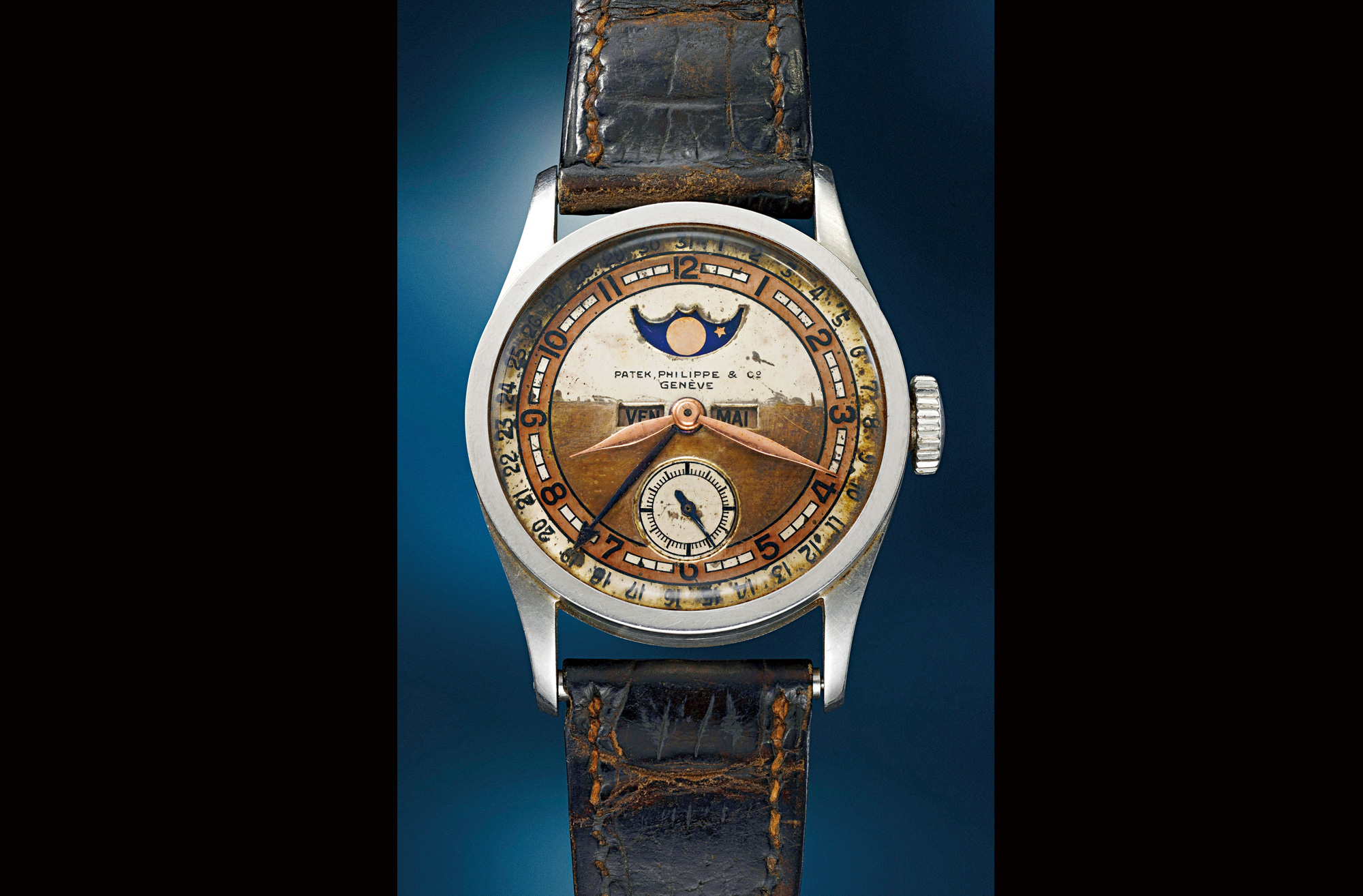 5月，富藝斯拍賣行在香港售出一支據稱為溥儀所有的百達翡麗（Patek Philippe），成交價高達港幣4885萬元（約合新台幣1.9億元）。（圖片來源：Phillips）