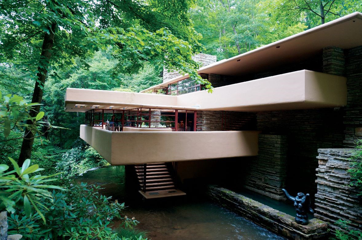 建築大師法蘭克萊特（Frank Lloyd Wright）所設計的落水山莊（Fallingwater），是他最具代表性的作品。（圖片來源：李清志）