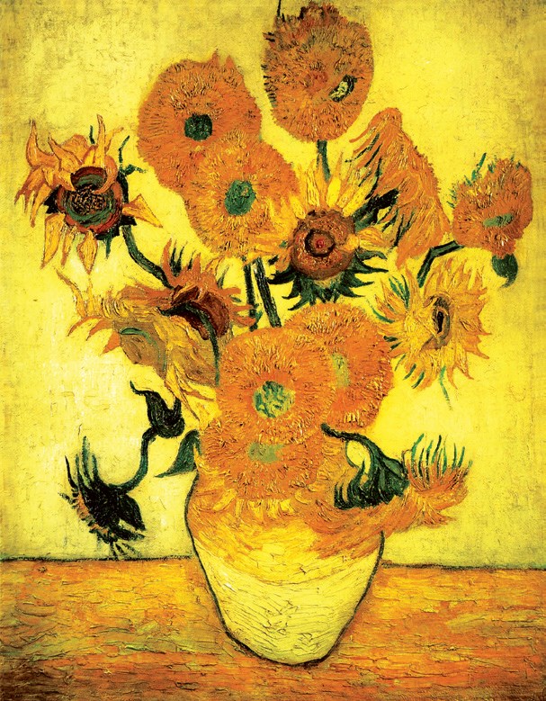 梵谷，〈向日葵〉 ，油彩、畫布，93x73公分，1888年。（圖片來源：商周出版）