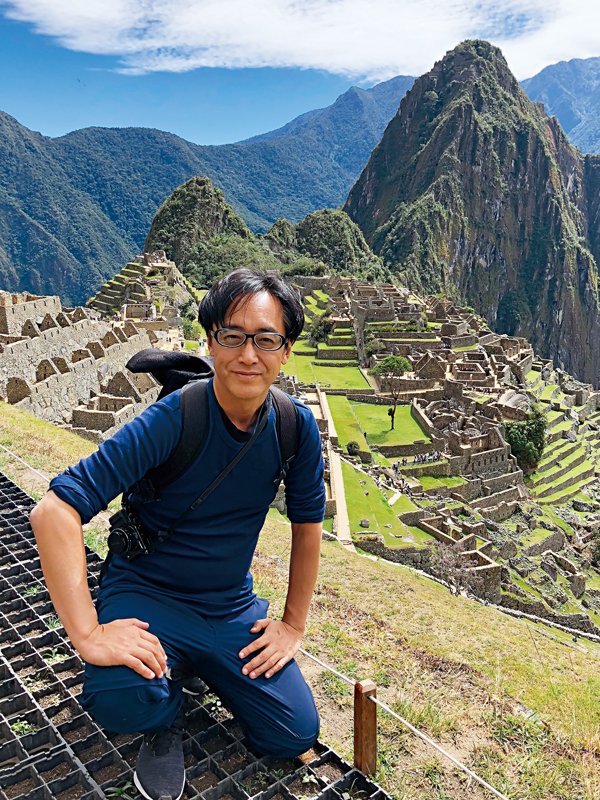 登上秘魯馬丘比丘並不容易，野島剛認為在50歲體力尚可的時候來到這裡，真是來對了。（圖片來源：野島剛提供）