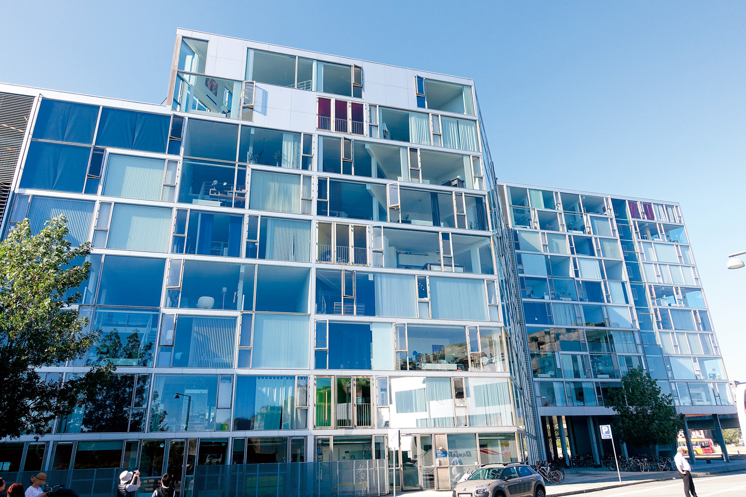 丹麥BIG建築師事務所在哥本哈根設計的「VM集合住宅」。（攝影：李清志）