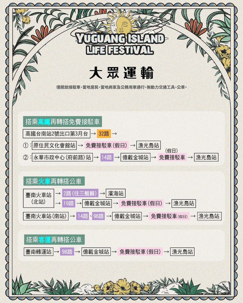 2025漁光島生活節交通方式