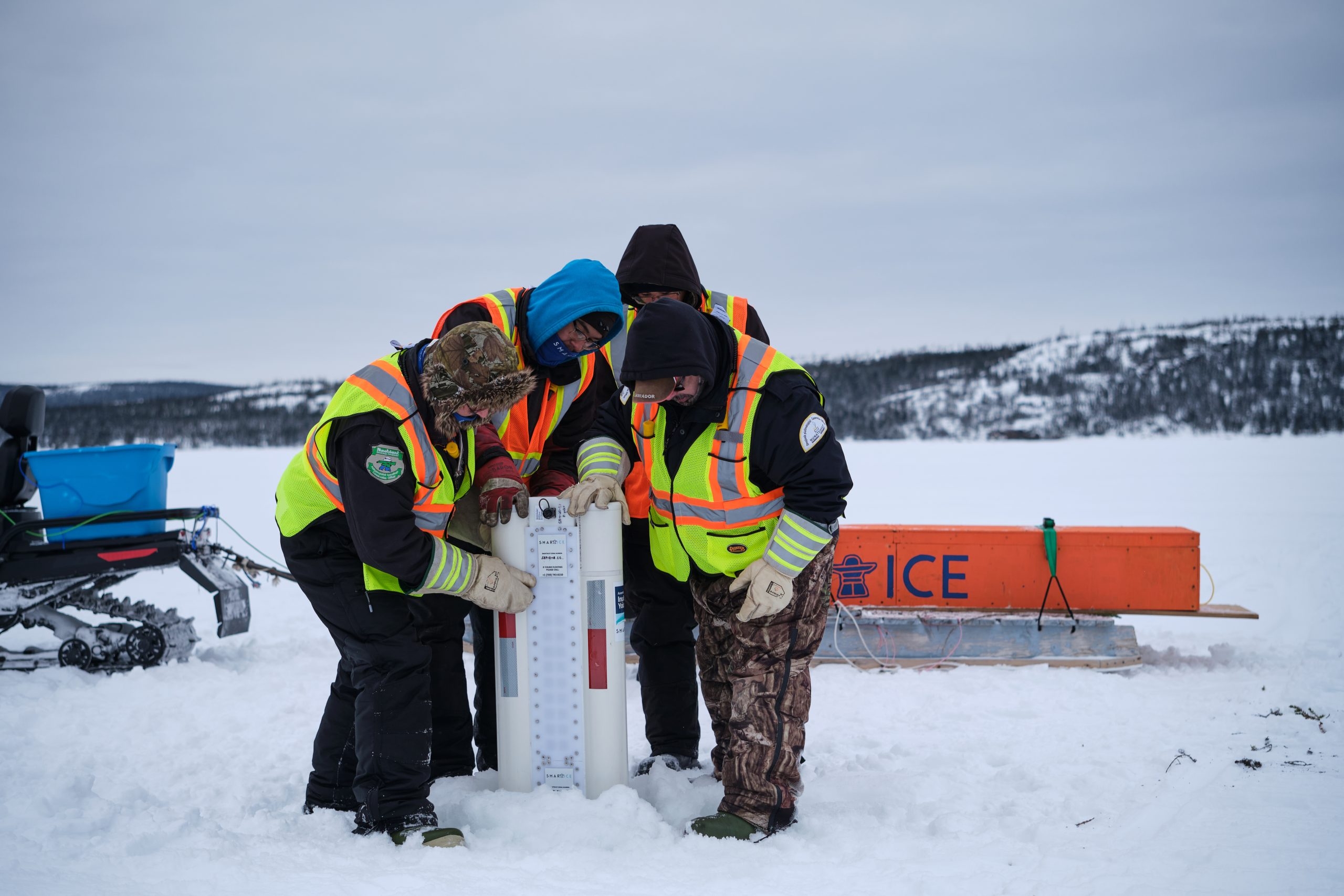 因紐特人與科學家合作發起「SmartICE 計畫」，開 發智慧雪橇和智慧浮標監測數據，生成海冰地圖。圖片提供／ SmartICE